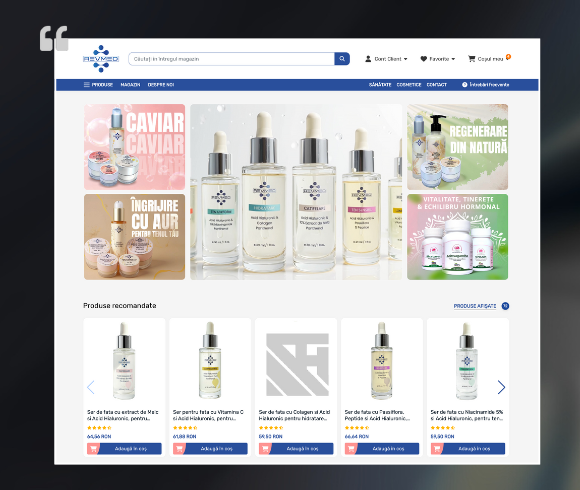 Interfață platformă e-commerce